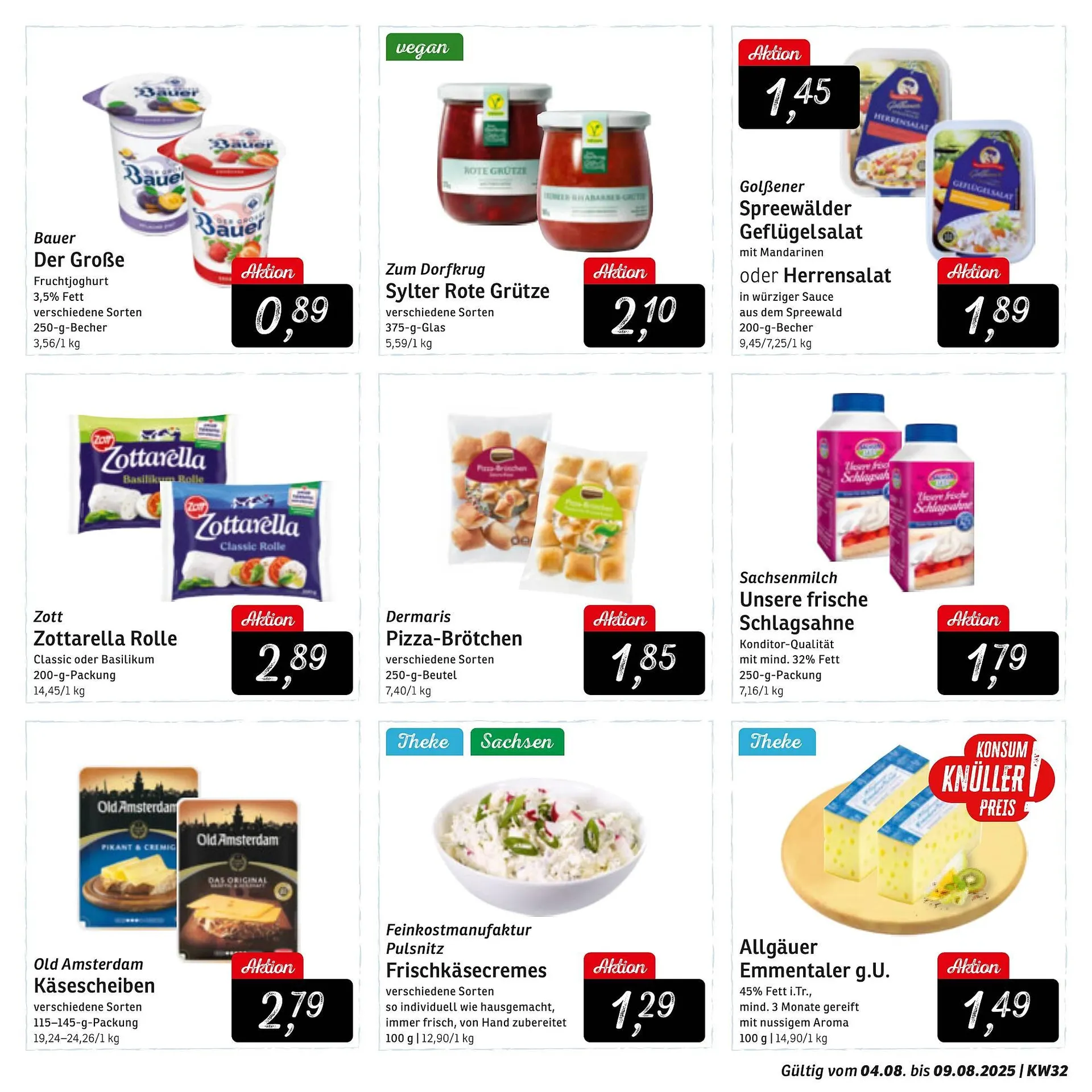 KONSUM Prospekt von 4. August bis 9. August 2025 - Prospekt seite 9