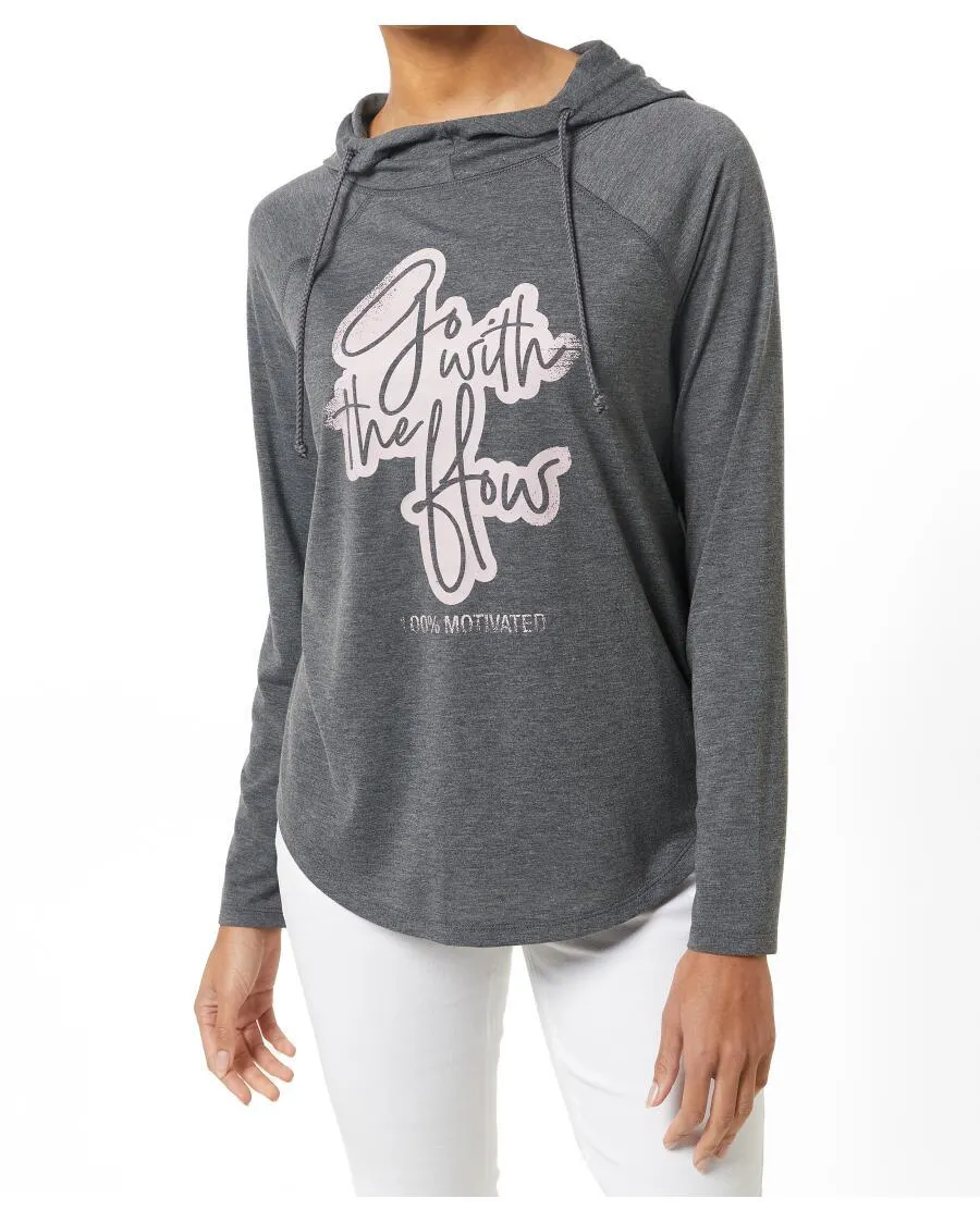 Sport-Langarmshirt mit Kapuze