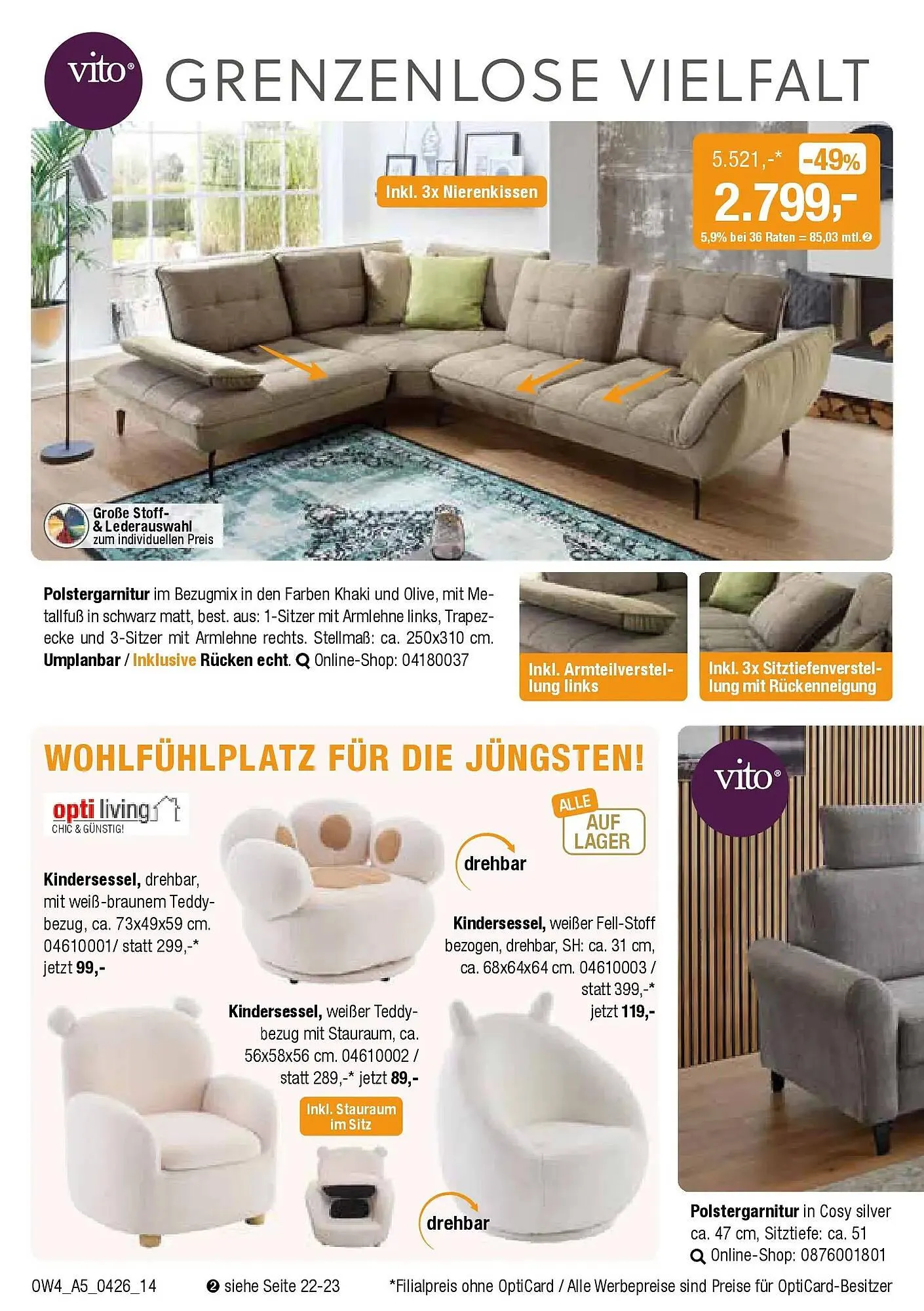 Opti Wohnwelt Prospekt von 1. April bis 18. April 2026 - Prospekt seite 14