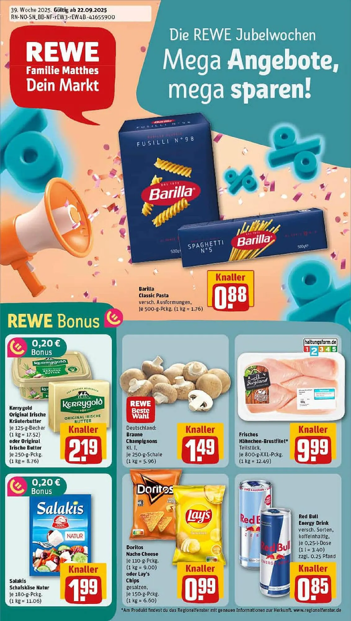 REWE Prospekt von 21. September bis 28. September 2025 - Prospekt seite 1