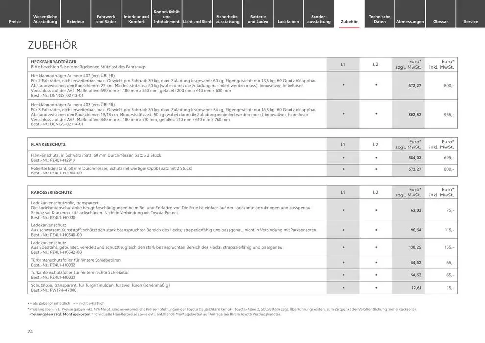 Toyota Der neue Proace Verso/Proace Verso Electric von 22. Januar bis 22. Januar 2026 - Prospekt seite 24