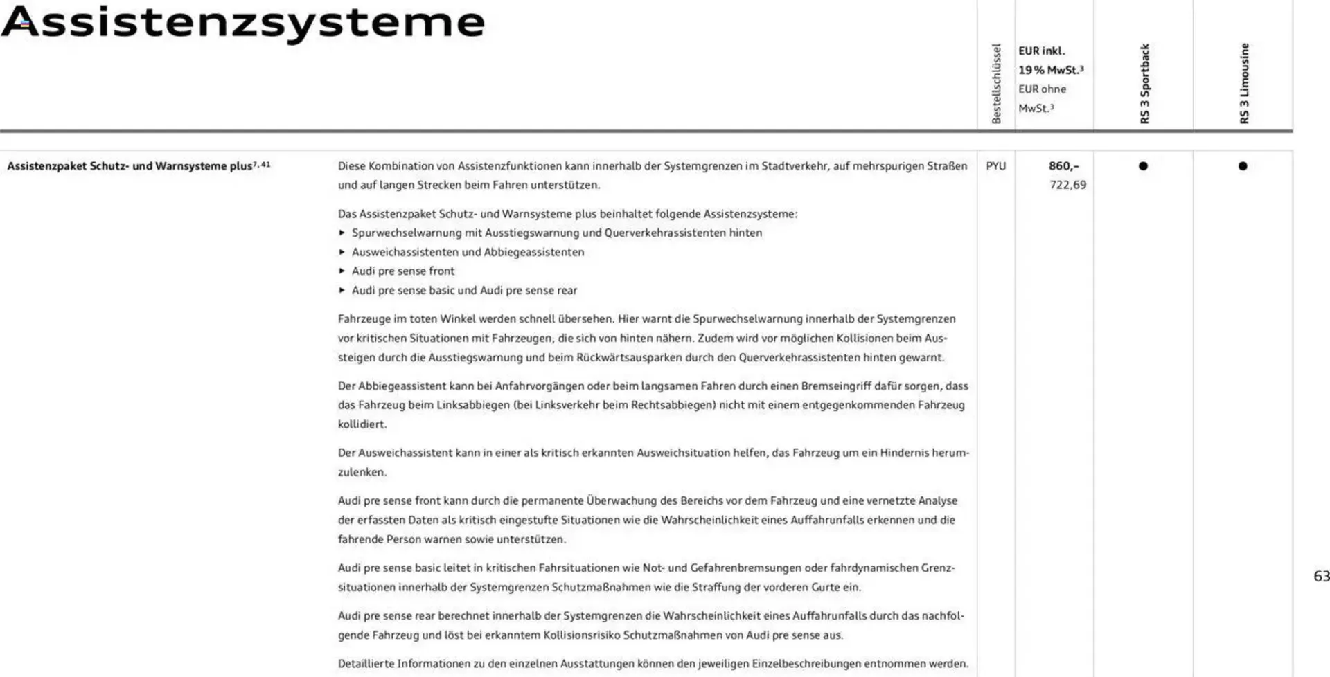 Audi Prospekt von 29. Januar bis 9. Januar 2026 - Prospekt seite 63