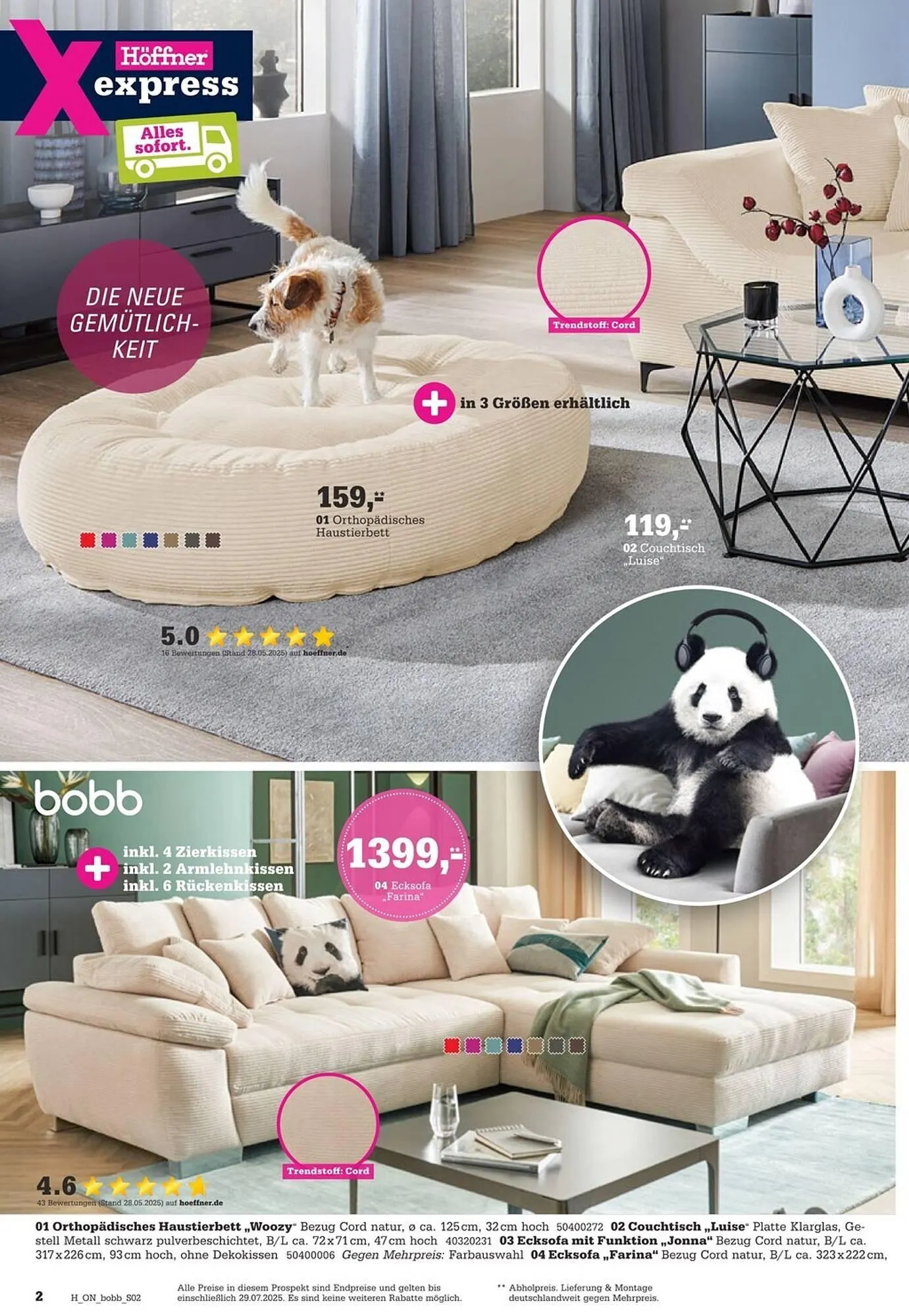 Höffner Prospekt von 16. Juli bis 29. Juli 2025 - Prospekt seite 2