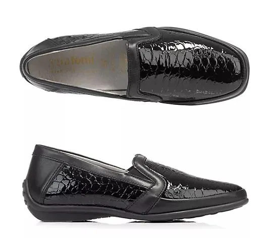 VITAFORM Damen- Slipper Leder/ Stretch Struktur- Optik Sohle Hanne