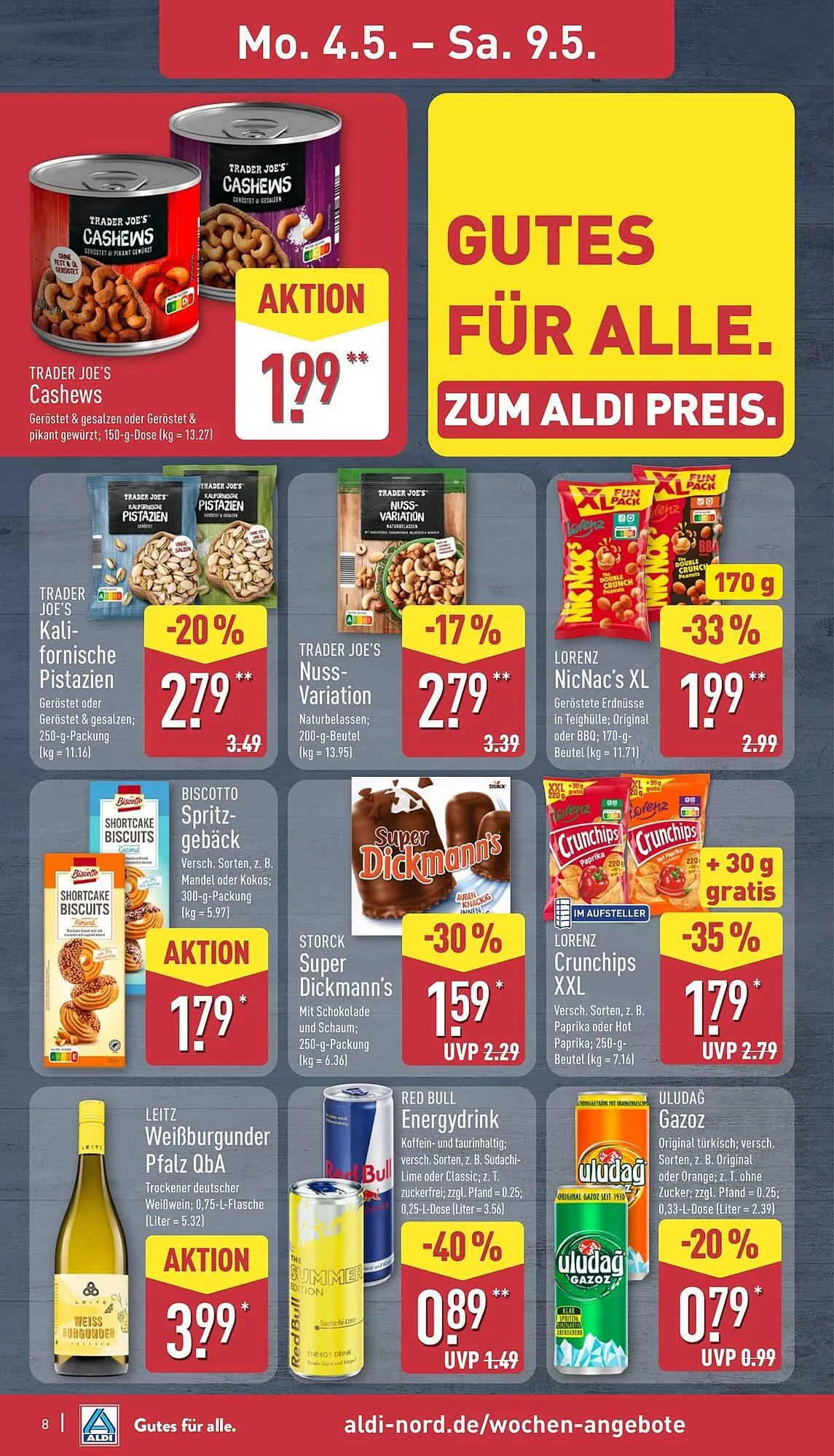Aldi Nord Prospekt von 4. Mai bis 9. Mai 2026 - Prospekt seite 8