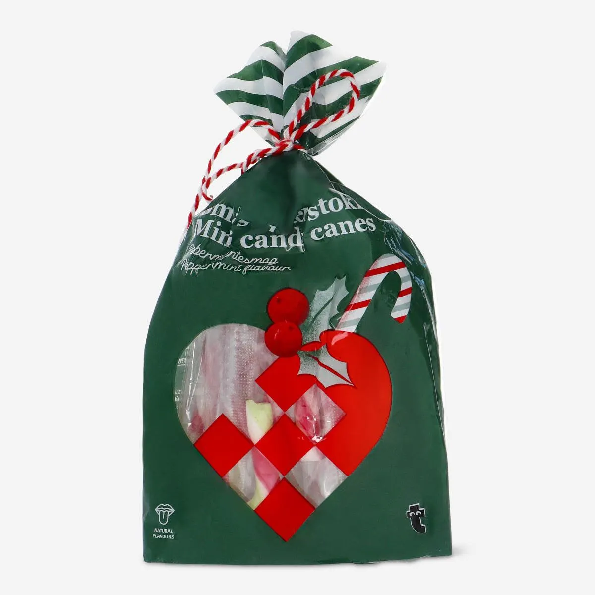 Mini bastones de caramelo. Sabor a menta