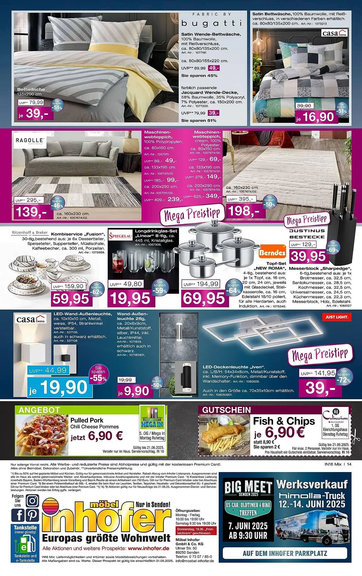Möbel Inhofer Prospekt von 4. Juni bis 21. Juni 2025 - Prospekt seite 14