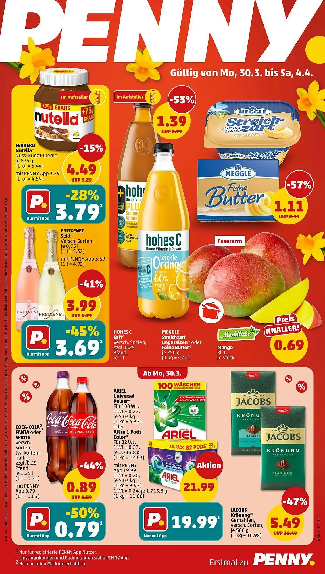 PENNY Prospekt von 30. März bis 5. April 2026 - Prospekt seite 1