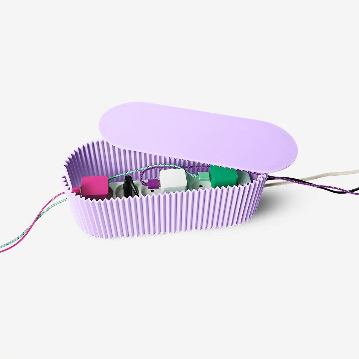 Purple cabel tidy unit