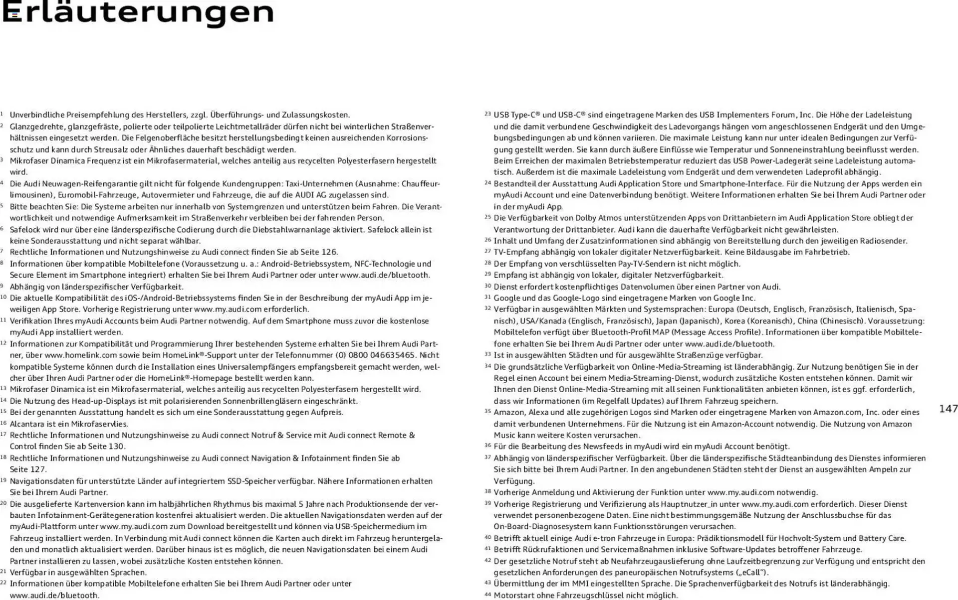 Audi Prospekt von 6. November bis 6. November 2026 - Prospekt seite 147