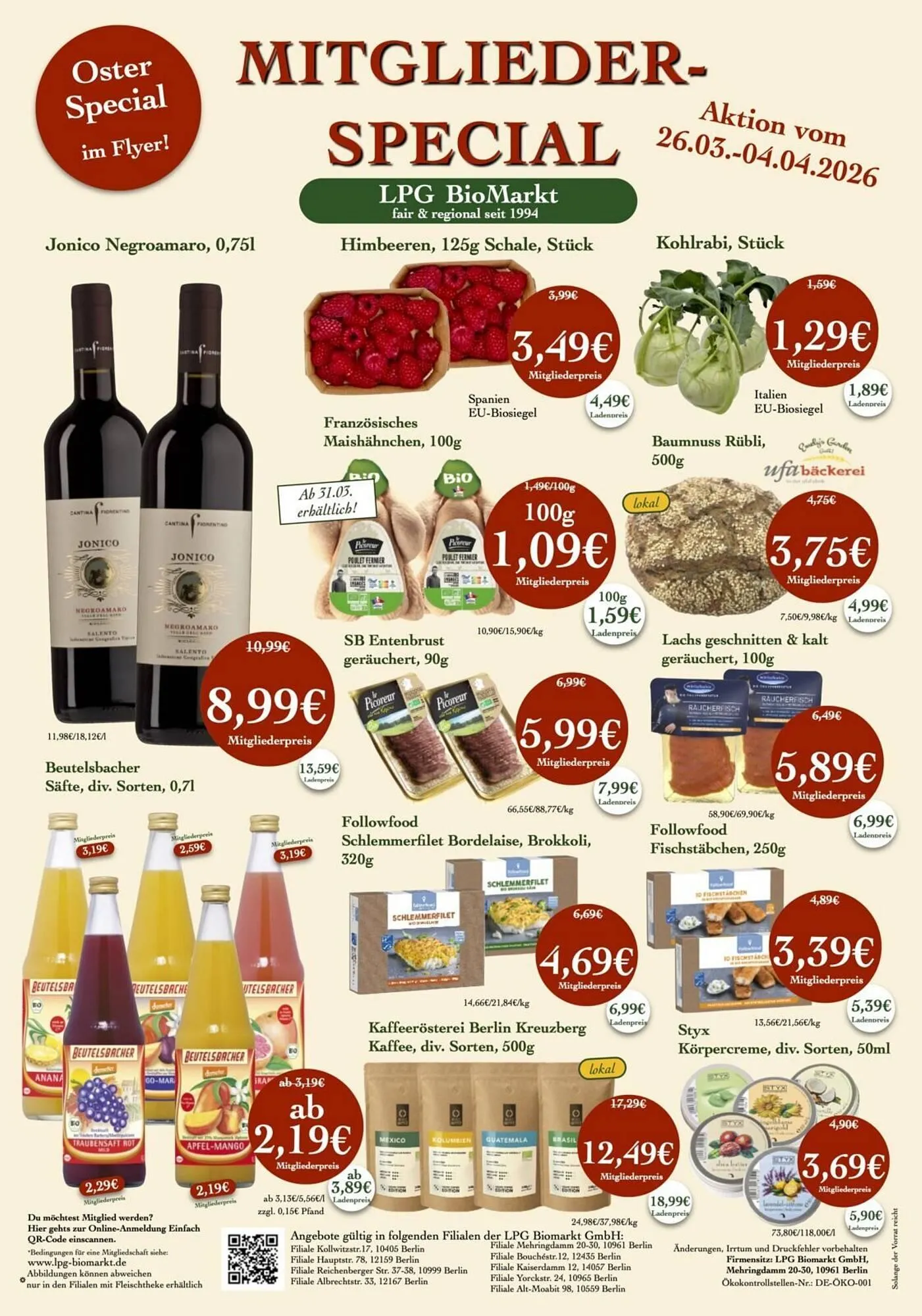 LPG Biomarkt Prospekt von 26. März bis 1. April 2026 - Prospekt seite 1