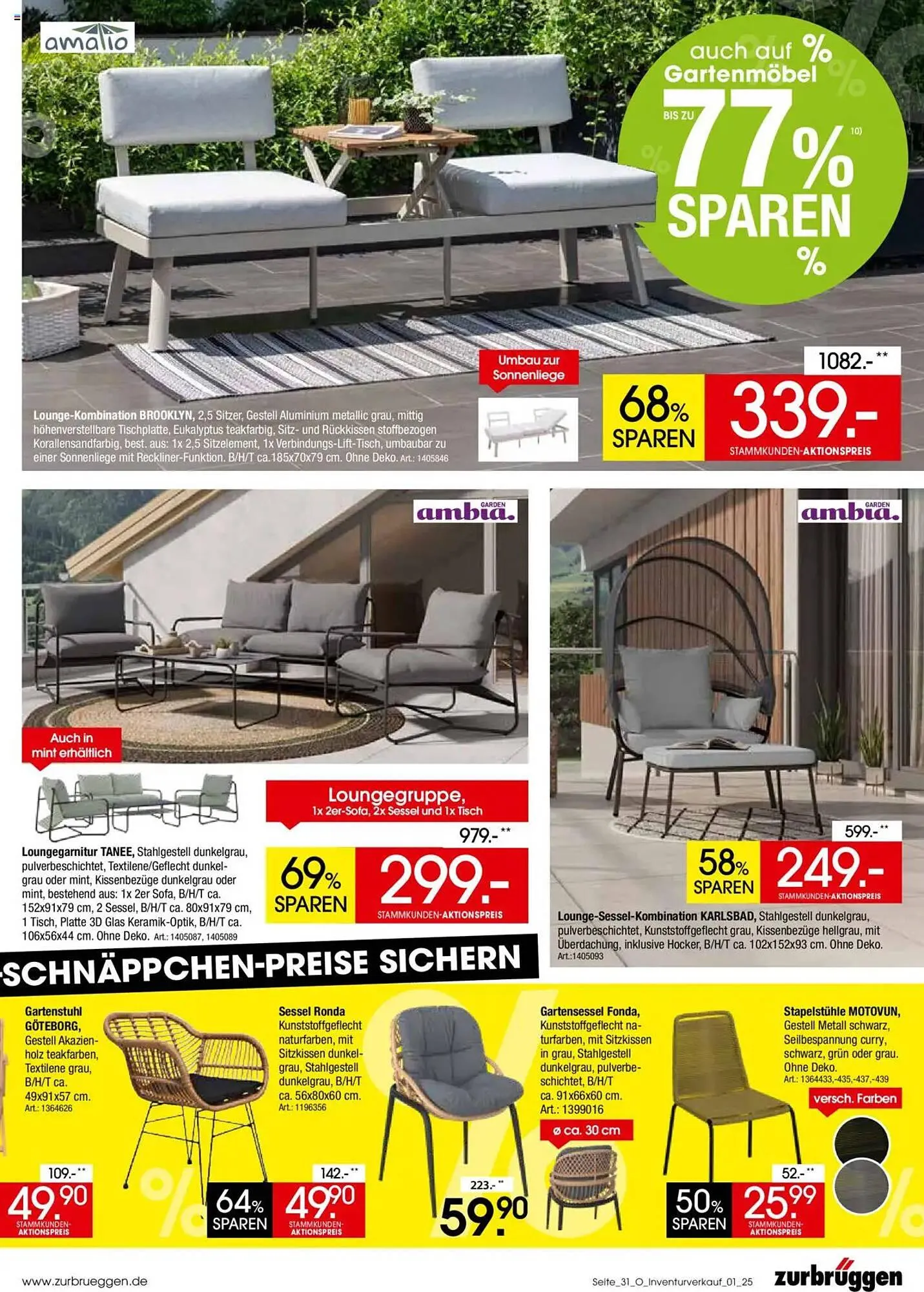 Zurbrüggen Prospekt von 3. Juli bis 31. Juli 2025 - Prospekt seite 33