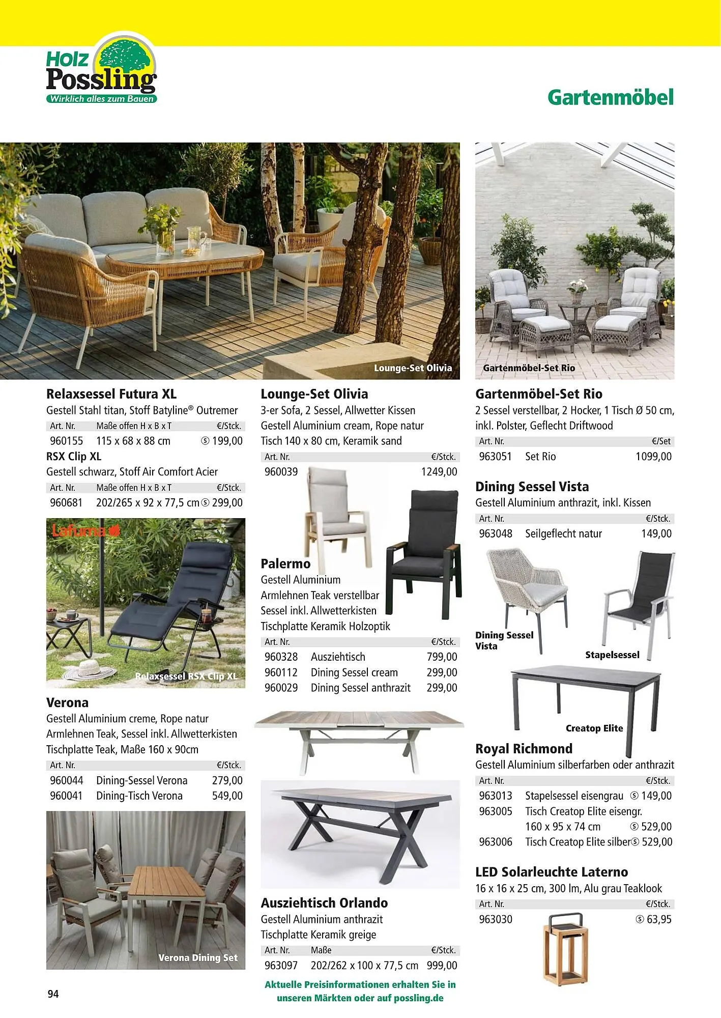 Holz Possling Prospekt von 1. April bis 31. Juli 2026 - Prospekt seite 94