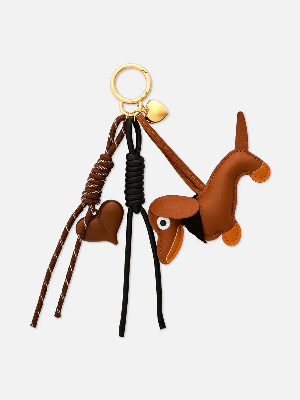 Schlüsselanhänger mit Hund aus Kunstleder