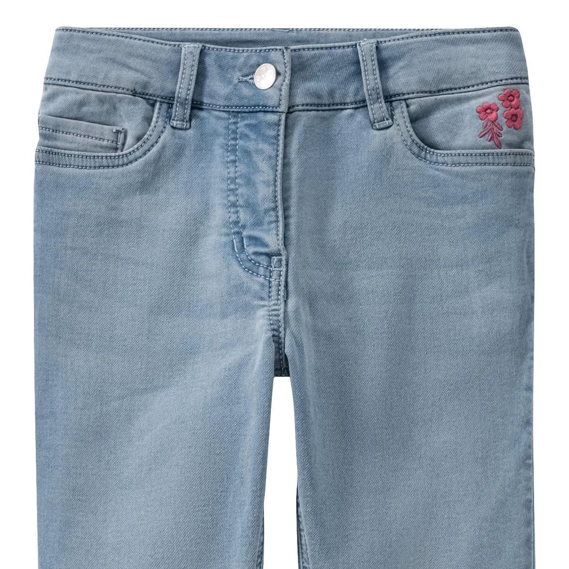 Mädchen Skinny-Jeans mit Blumen Stickerei