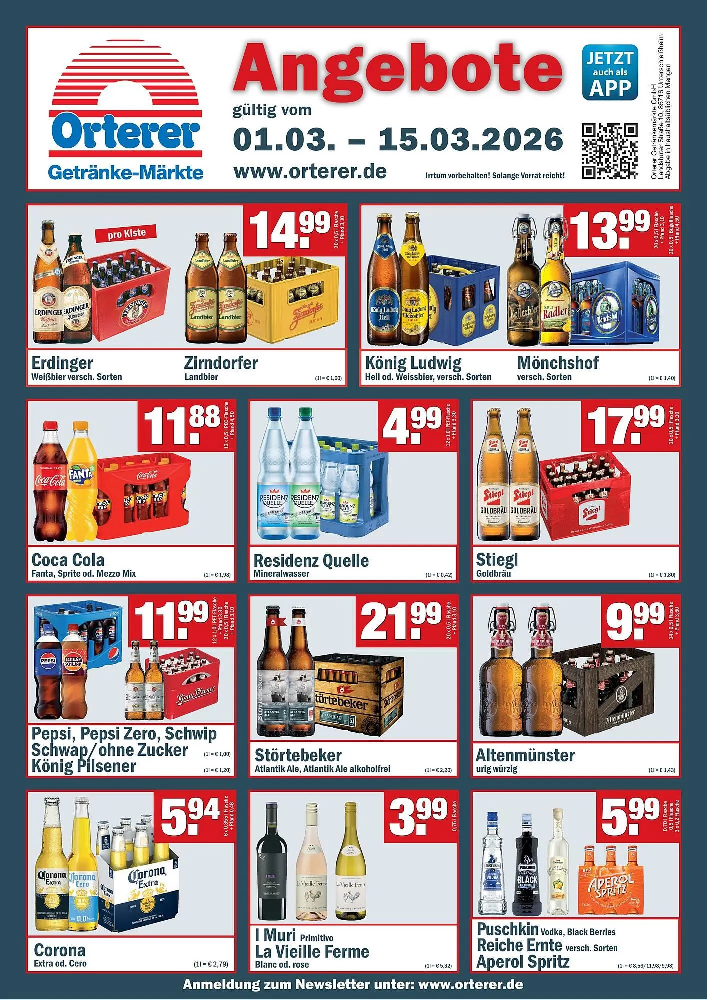 Sobi Getränkemarkt Prospekt von 1. März bis 15. März 2026 - Prospekt seite 1