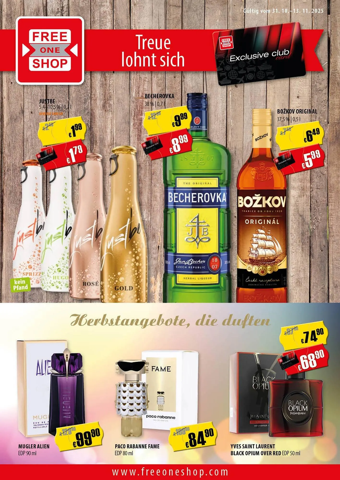 FreeOneShop Prospekt von 31. Oktober bis 12. November 2025 - Prospekt seite 1