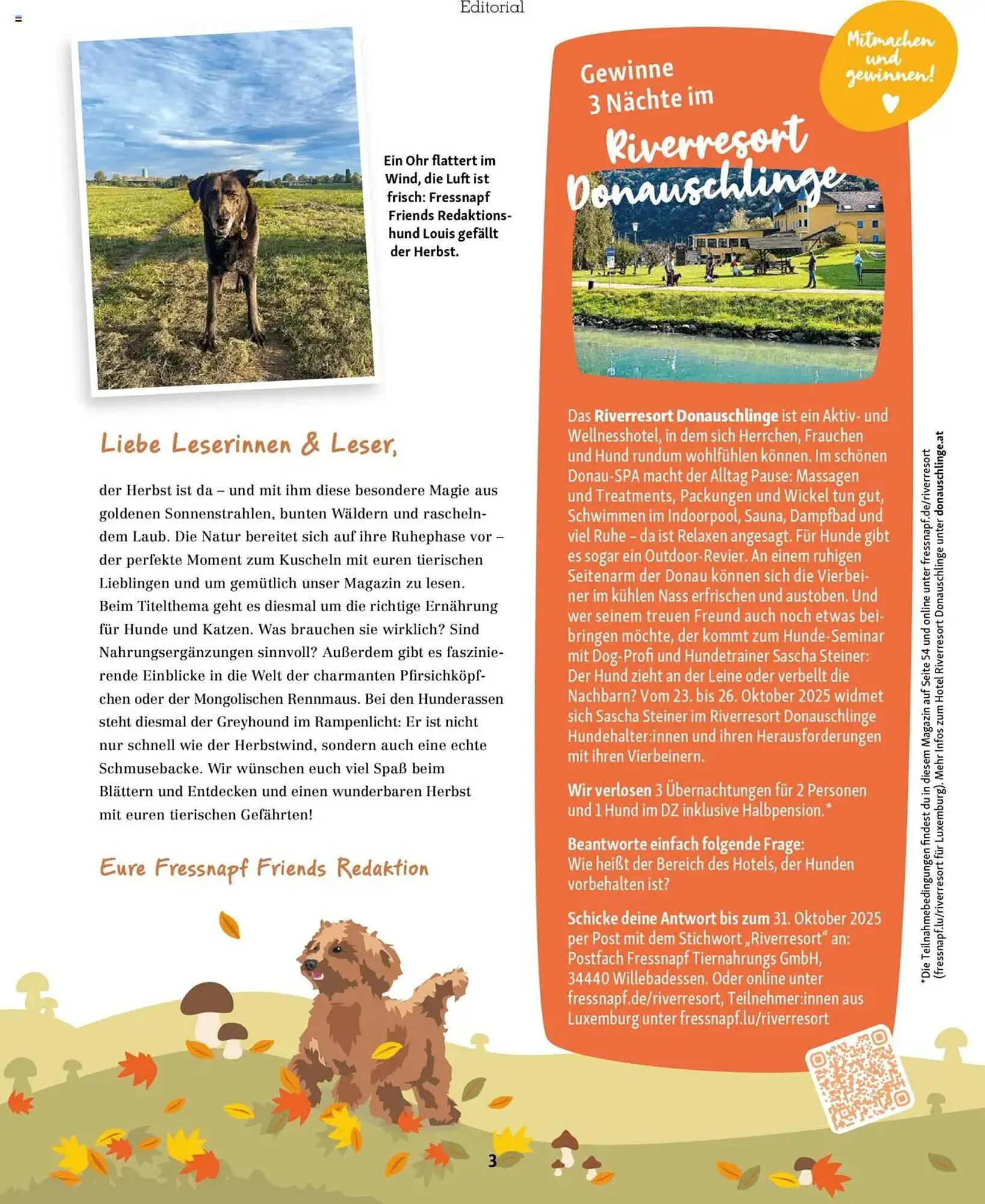 Fressnapf Magazin von 1. September bis 31. Oktober 2025 - Prospekt seite 3