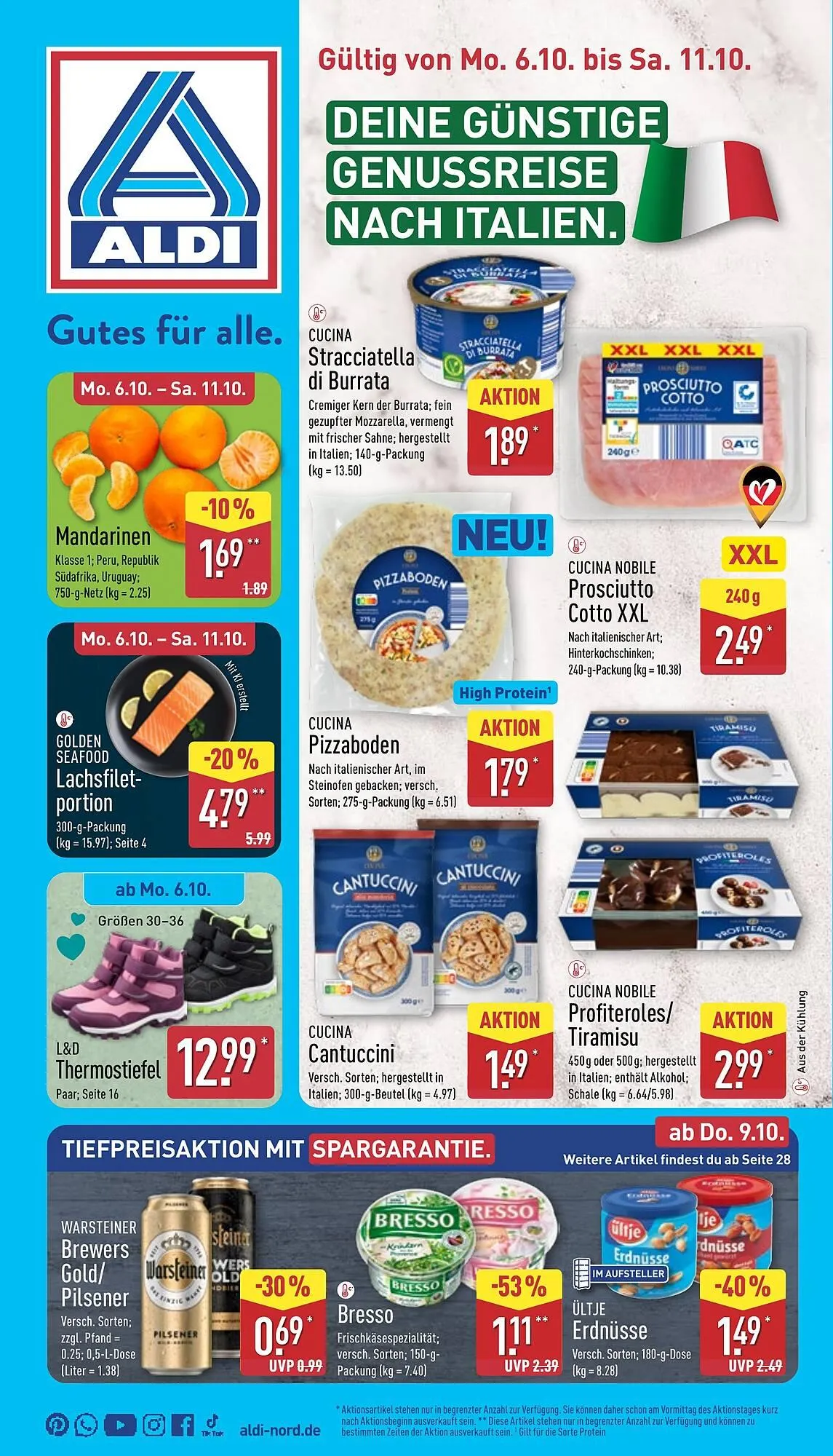 Aldi Nord Prospekt von 6. Oktober bis 12. Oktober 2025 - Prospekt seite 1