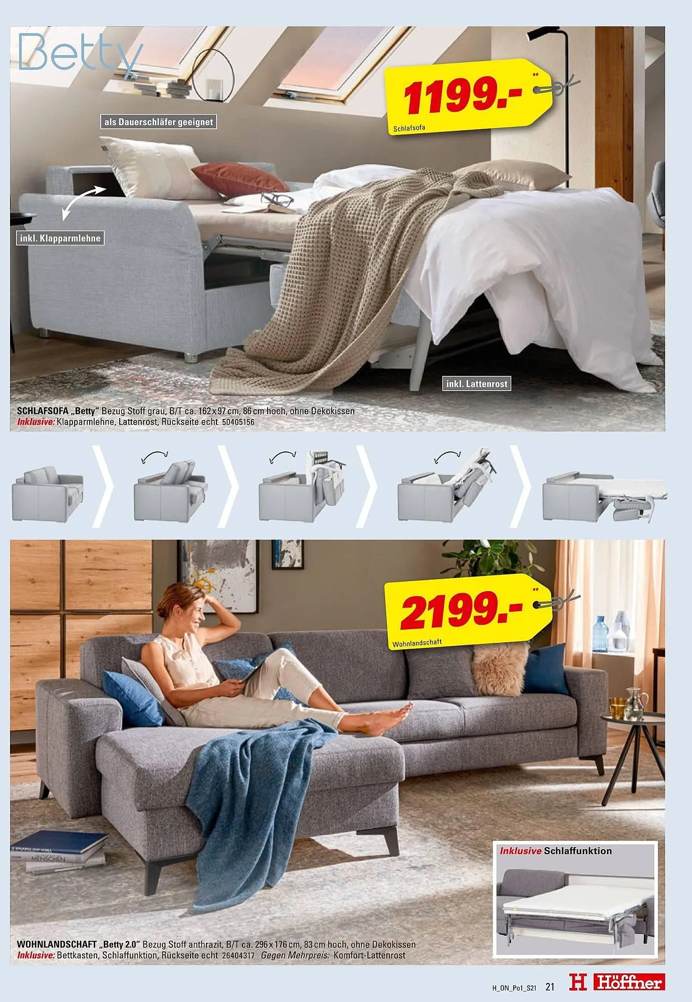 Höffner Prospekt von 4. Juni bis 15. Juli 2025 - Prospekt seite 21