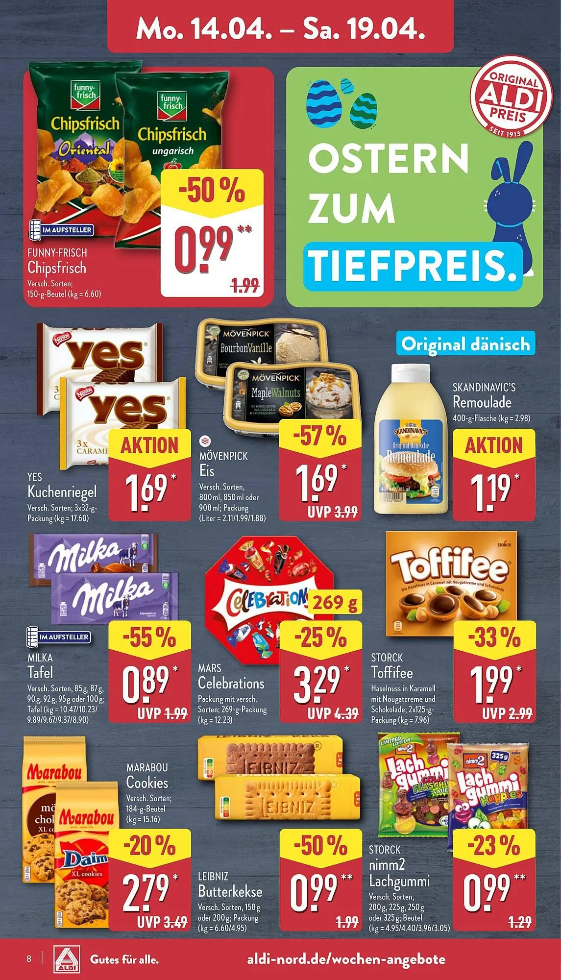 Aldi Nord Prospekt von 14. April bis 19. April 2025 - Prospekt seite 8