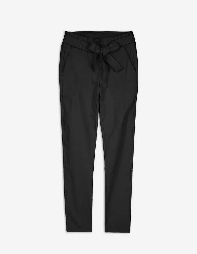 Cigaretové kalhoty - LENZING™ ECOVERO™ - cerná