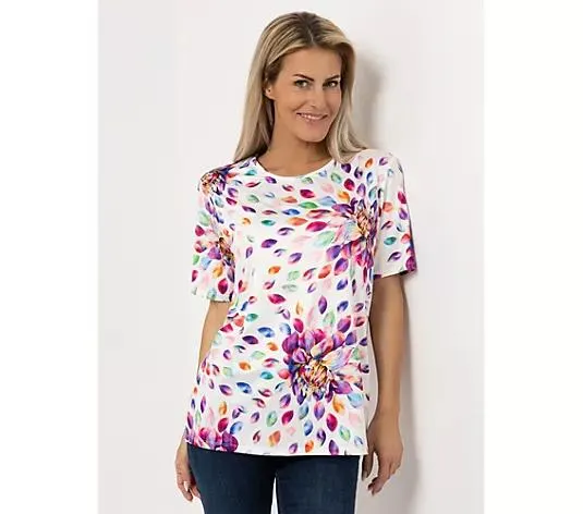 IN-PRINT Shirt 1/2-Arm bedruckt Rundhalsausschnitt