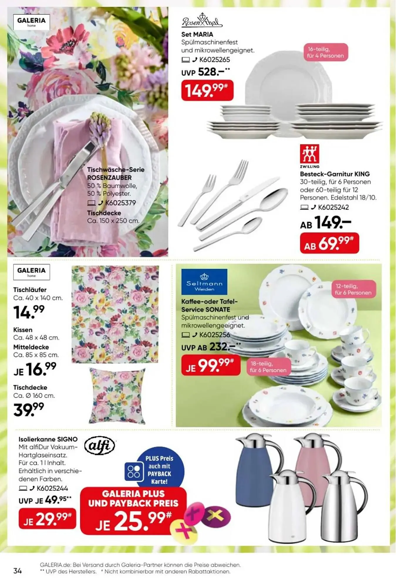 Galeria Kaufhof Prospekt von 17. März bis 29. März 2026 - Prospekt seite 34