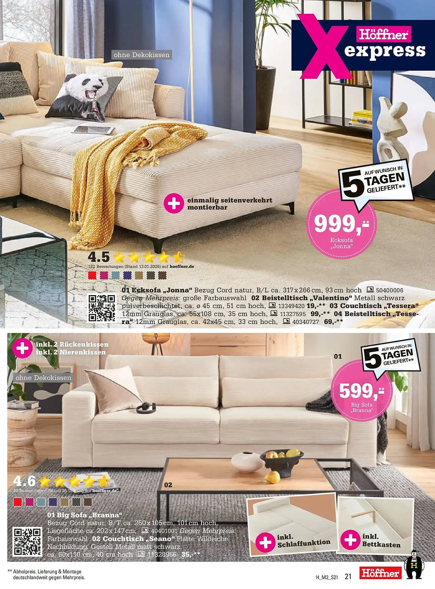 Höffner Prospekt von 10. Februar bis 24. Februar 2026 - Prospekt seite 21