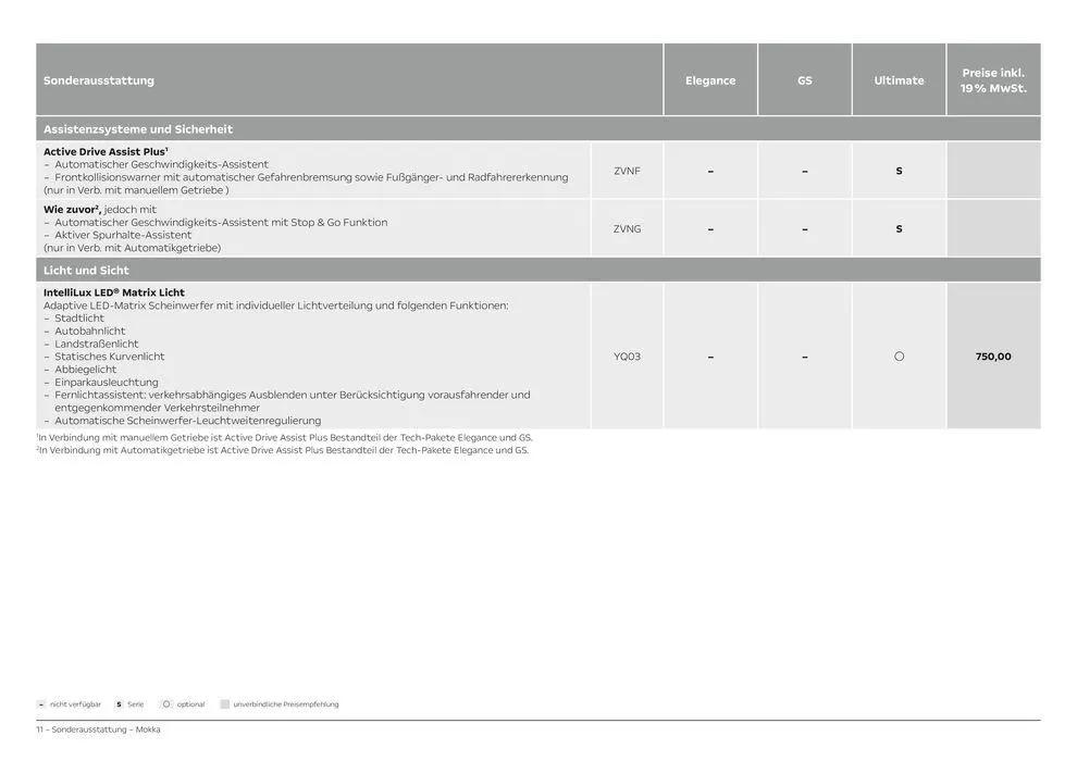 Opel Mokka von 11. Juni bis 11. Juni 2025 - Prospekt seite 11