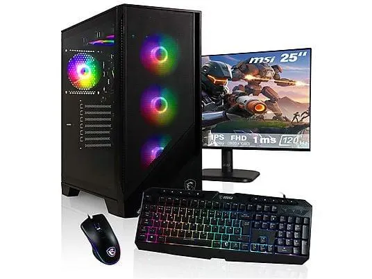 HYPER BYTE Gen2 Gaming | Komplett-Set PC, Gaming-PC Komplettsystem Ryzen™ 7, 16 GB RAM, 1000 GB SSD, AMD Radeon™ RX Vega 8, Windows 11 Pro