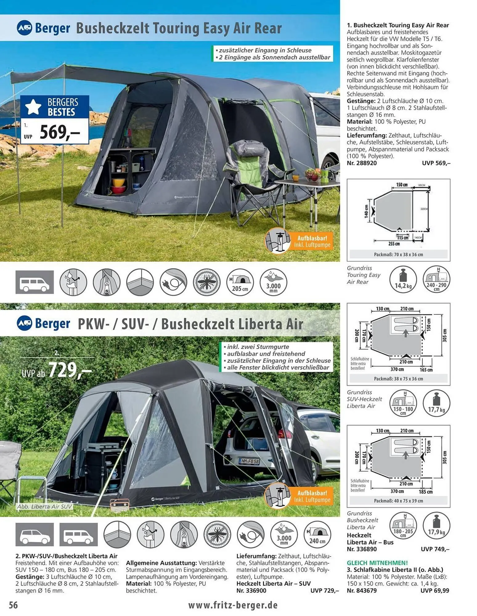 Fritz Berger Prospekt von 27. Mai bis 31. Dezember 2025 - Prospekt seite 56