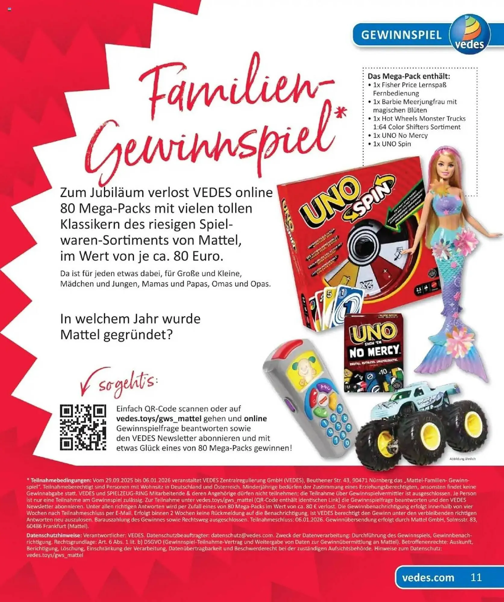 Vedes Prospekt von 29. September bis 6. Januar 2026 - Prospekt seite 11