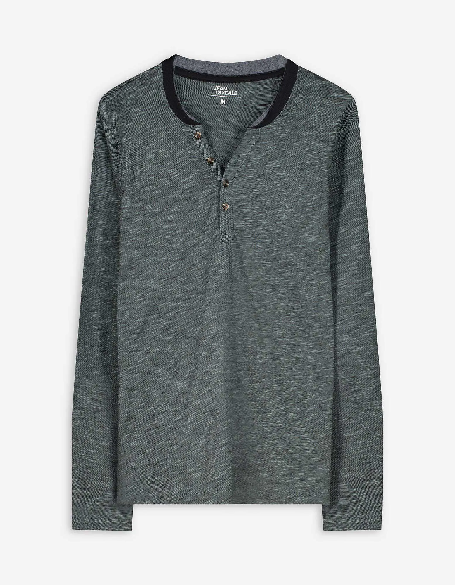 Langarmshirt - Double-Layer-Look - grün