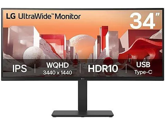LG LG 34BA75QE-B Monitor 86,7 cm (34 Zoll) 34 Zoll WQHD Monitore (5 ms Reaktionszeit , 60 Hz nativ)