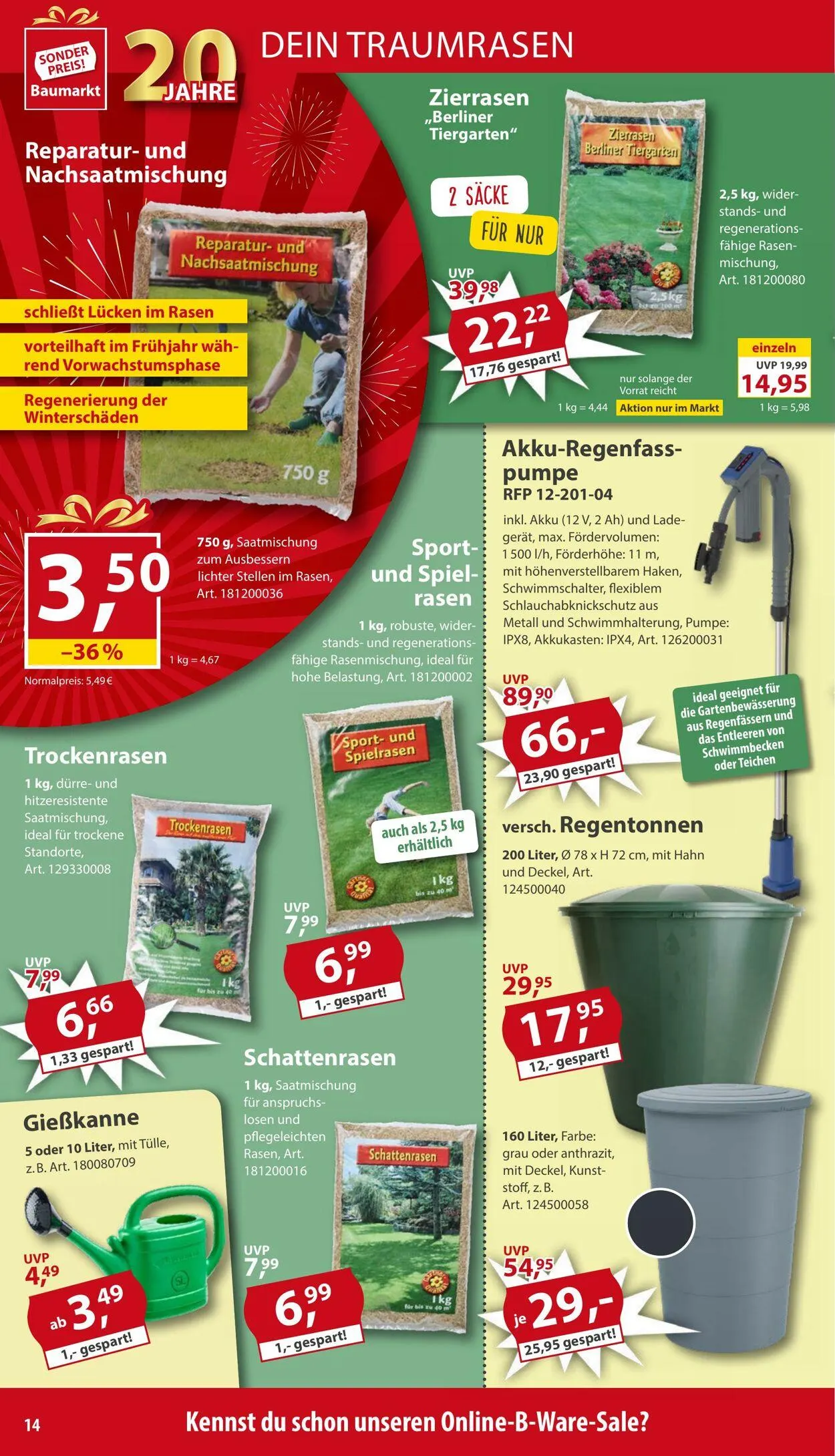 Sonderpreis Baumarkt Aktueller Prospekt von 26. April bis 10. Mai 2025 - Prospekt seite 14