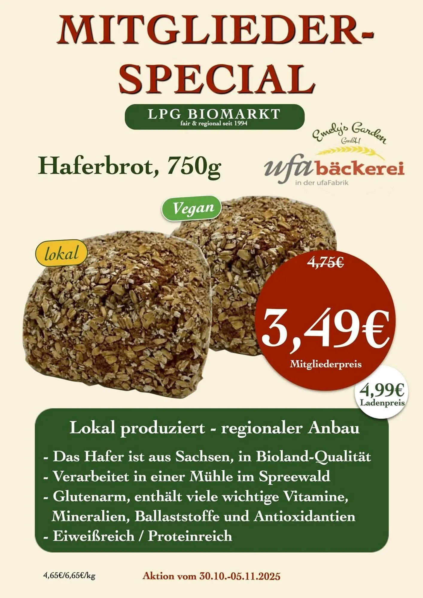 LPG Biomarkt Prospekt von 30. Oktober bis 5. November 2025 - Prospekt seite 6
