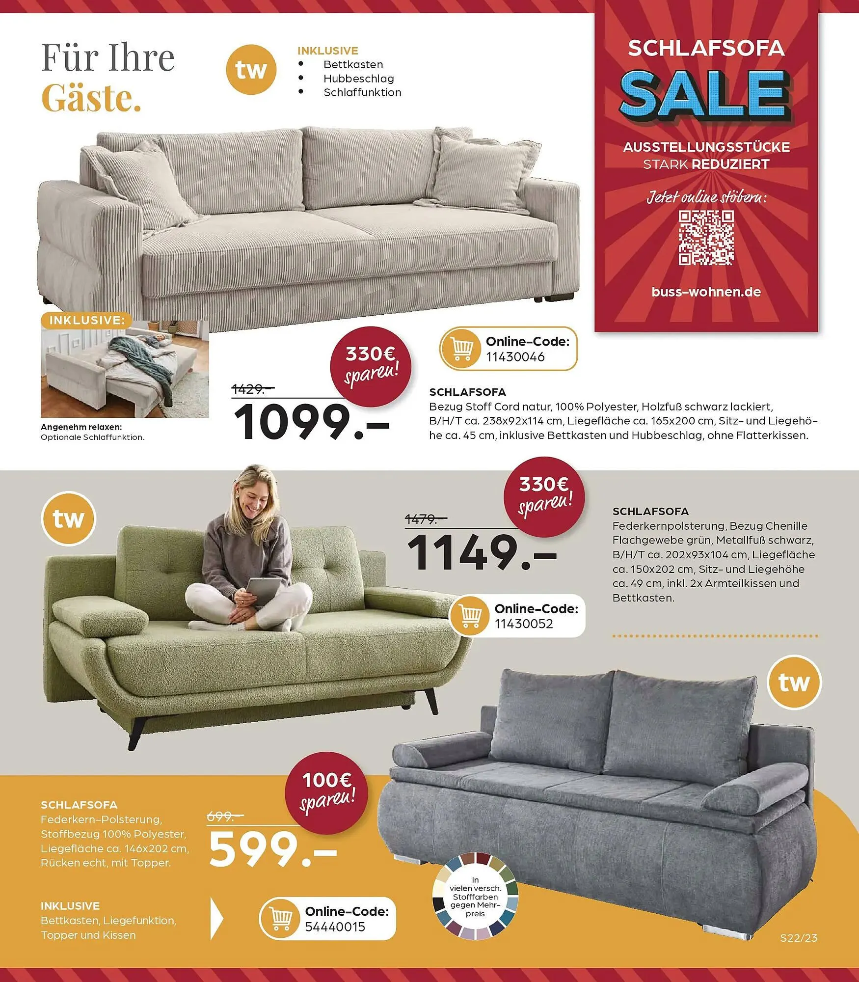 Möbel Buss Prospekt von 16. Januar bis 29. Januar 2026 - Prospekt seite 23