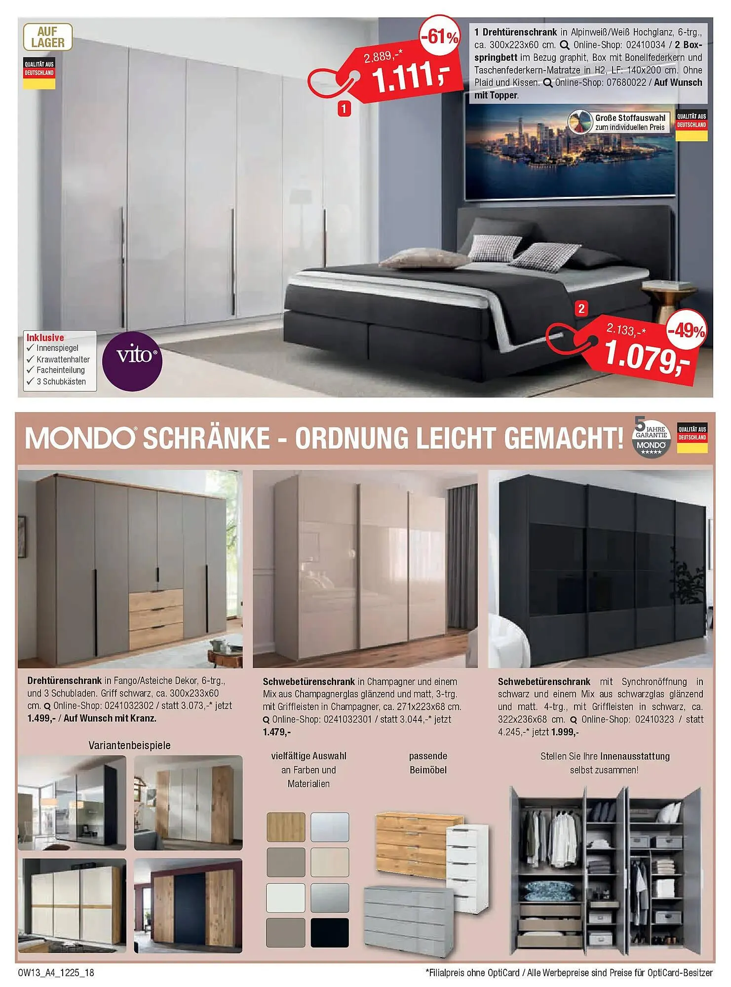 Opti Wohnwelt Prospekt von 18. Dezember bis 10. Januar 2026 - Prospekt seite 18