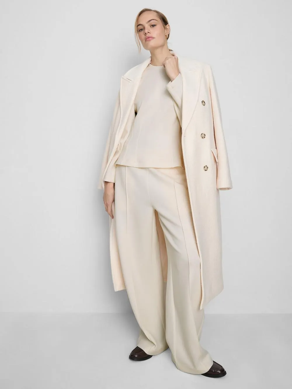 „The Edit“ Hose mit weitem Bein und Bundfalten