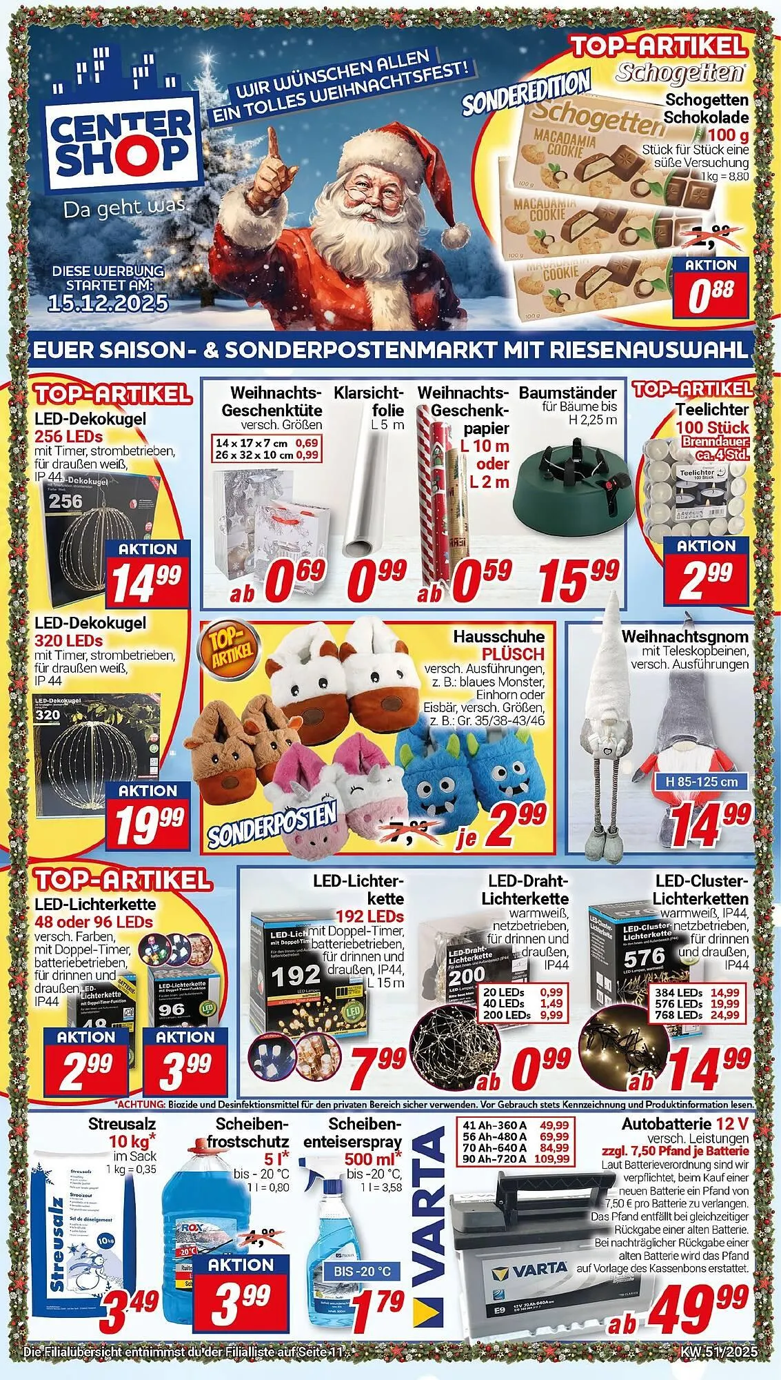 CENTERSHOP Prospekt von 15. Dezember bis 21. Dezember 2025 - Prospekt seite 1