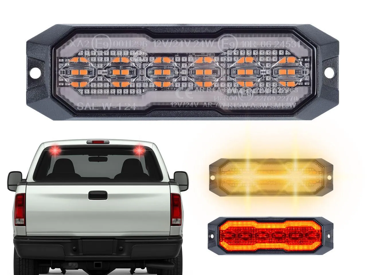 Berger & Schröter | 2er Set LED Heckblitzer mit Positionslicht rot