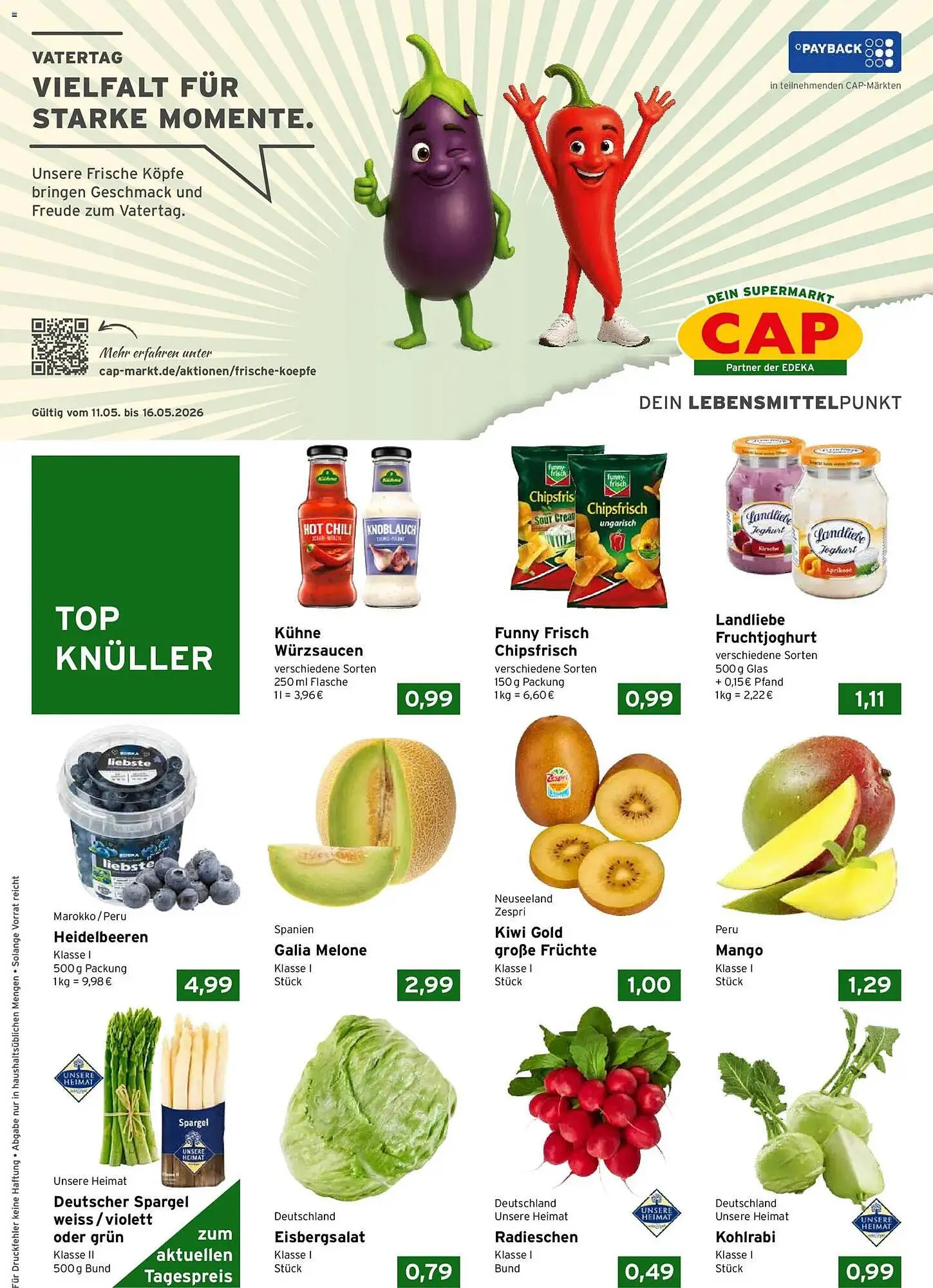 CAP Markt Prospekt von 11. Mai bis 16. Mai 2026 - Prospekt seite 1
