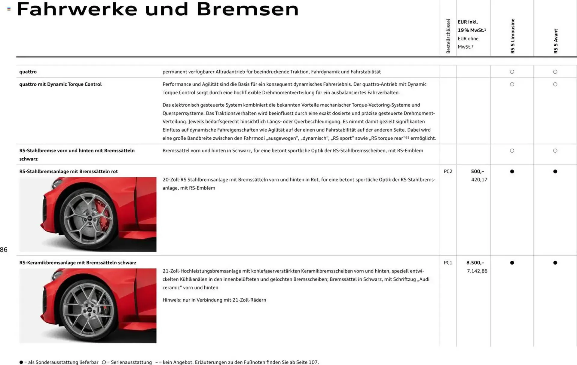 Audi Prospekt von 1. April bis 1. April 2027 - Prospekt seite 86