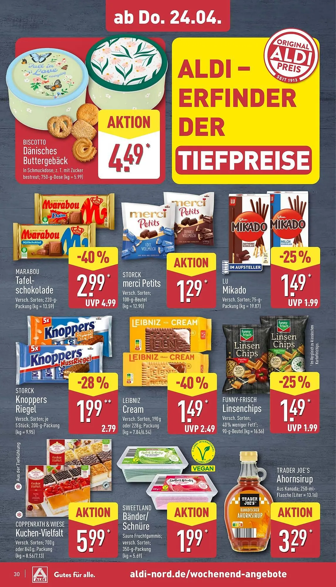 Aldi Nord Prospekt von 22. April bis 26. April 2025 - Prospekt seite 30
