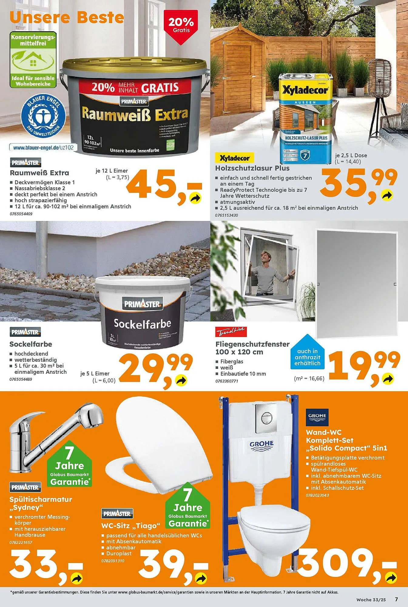 Globus Baumarkt Prospekt von 11. August bis 16. August 2025 - Prospekt seite 7