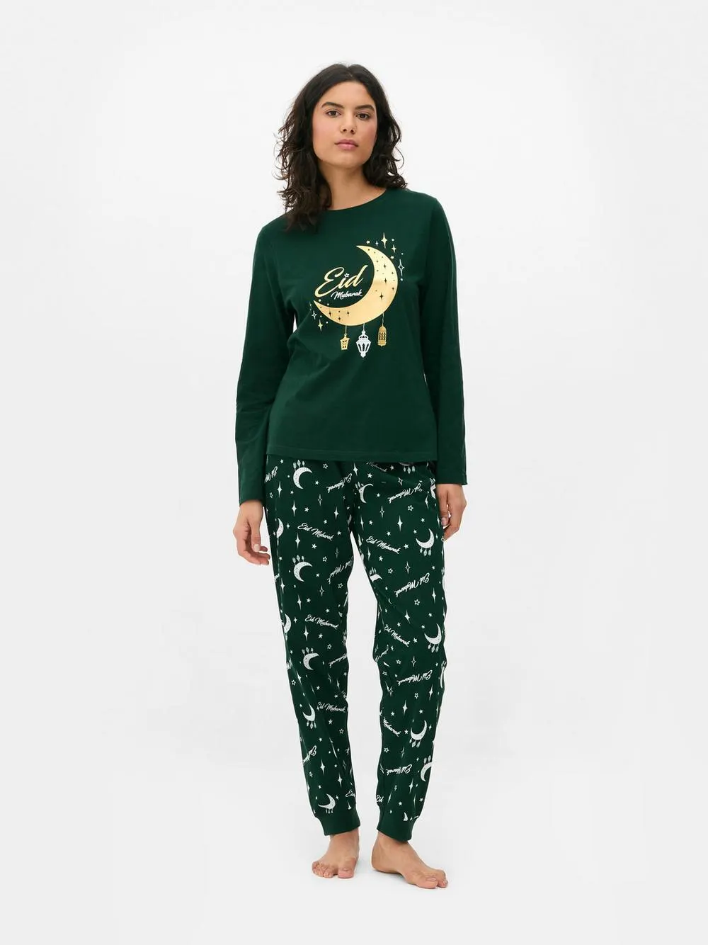 Schlafanzug mit Zuckerfest-Grafik für Damen