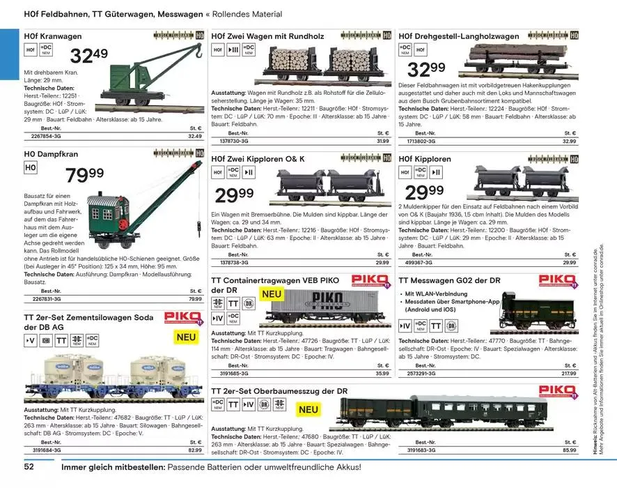 Modellbahn Katalog von 29. Oktober bis 31. Dezember 2025 - Prospekt seite 54