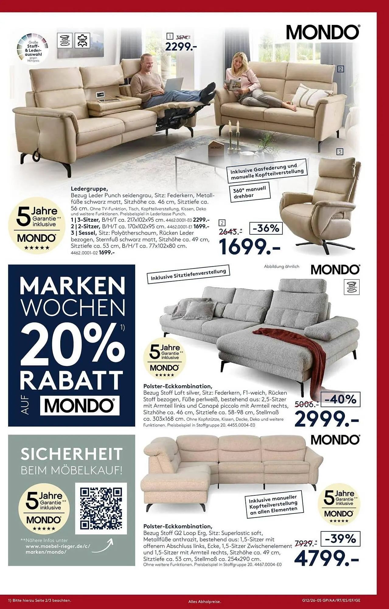 Möbel Rieger Prospekt von 26. März bis 9. April 2026 - Prospekt seite 5