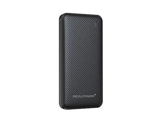 REALPOWER PB-10000 Plus Powerbank 10.000 mAh Schwarz